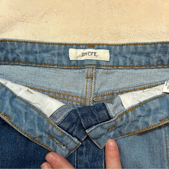 I’m One | Color block Button Down Denim Skirt | Western | Size M - Picture 7 of 8